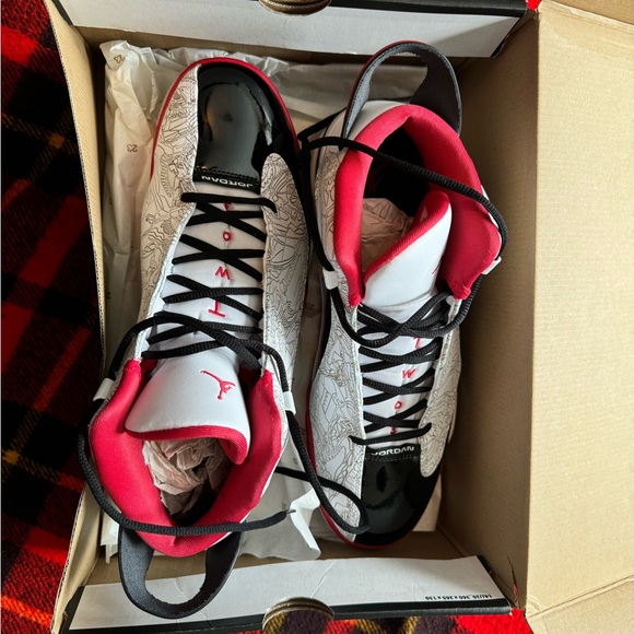 Nike Air Jordan Dub Zero Varsity Red/Black/White Shoes 311046-160 Mens Size 12. - Picture 5 of 15